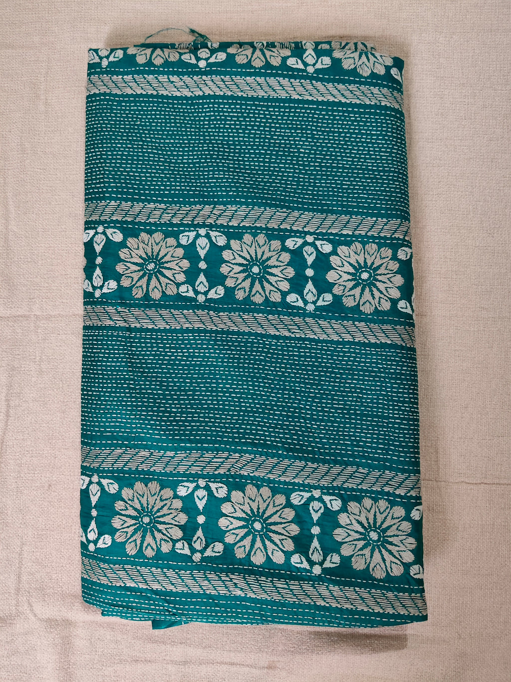 Kantha Embroidery on Pure Bangalore Silk