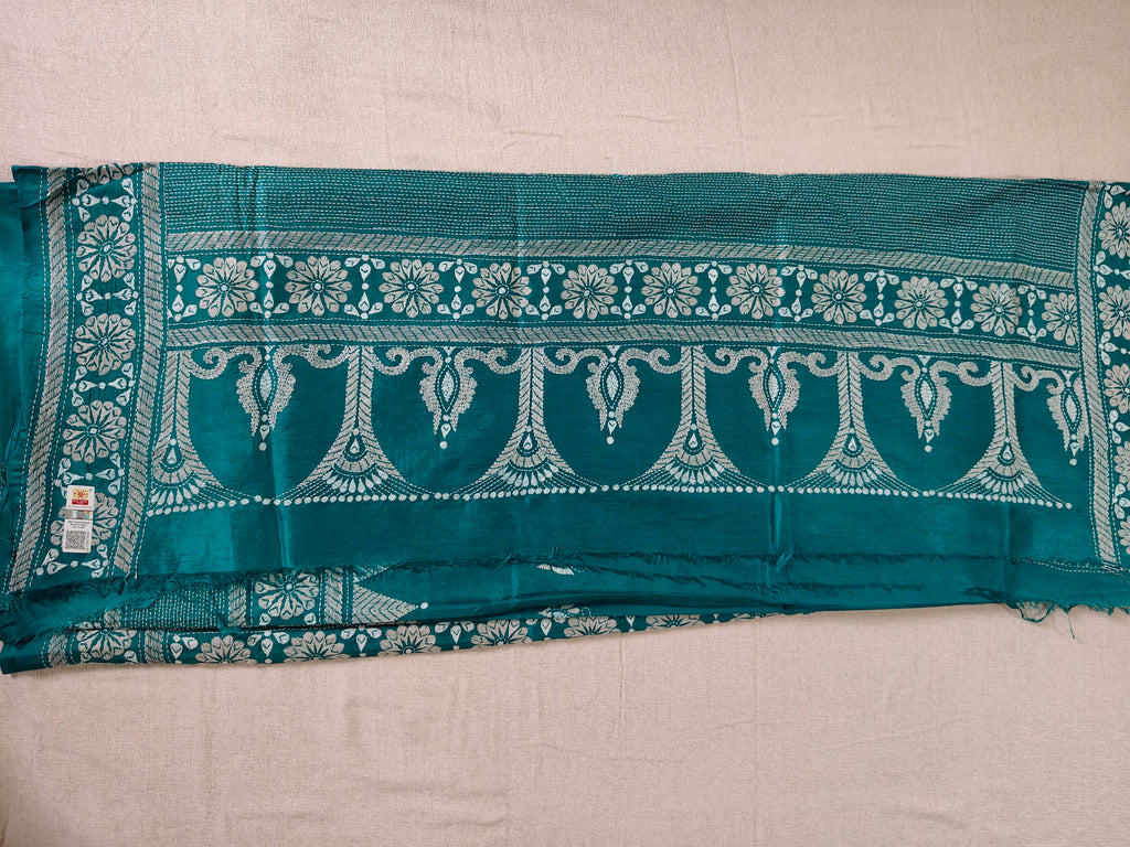 Kantha Embroidery on Pure Bangalore Silk