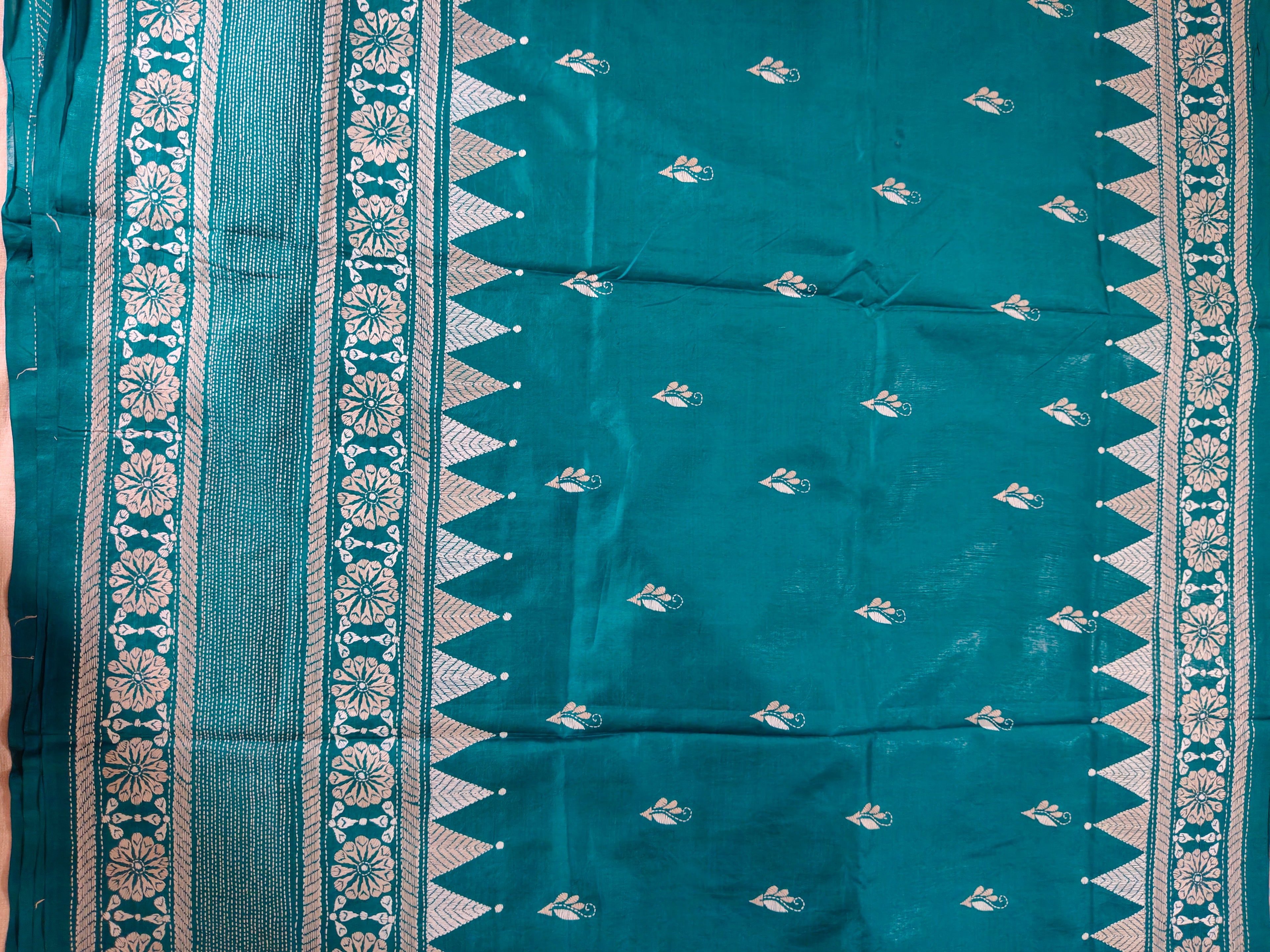 Kantha Embroidery on Pure Bangalore Silk