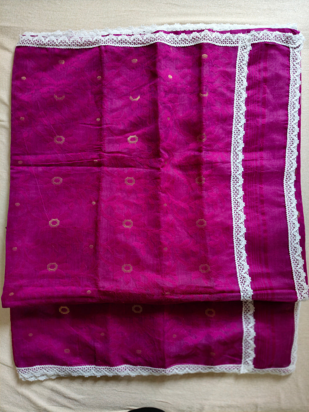 Resham by Cotton Silk Saree - Fuchsia Pink