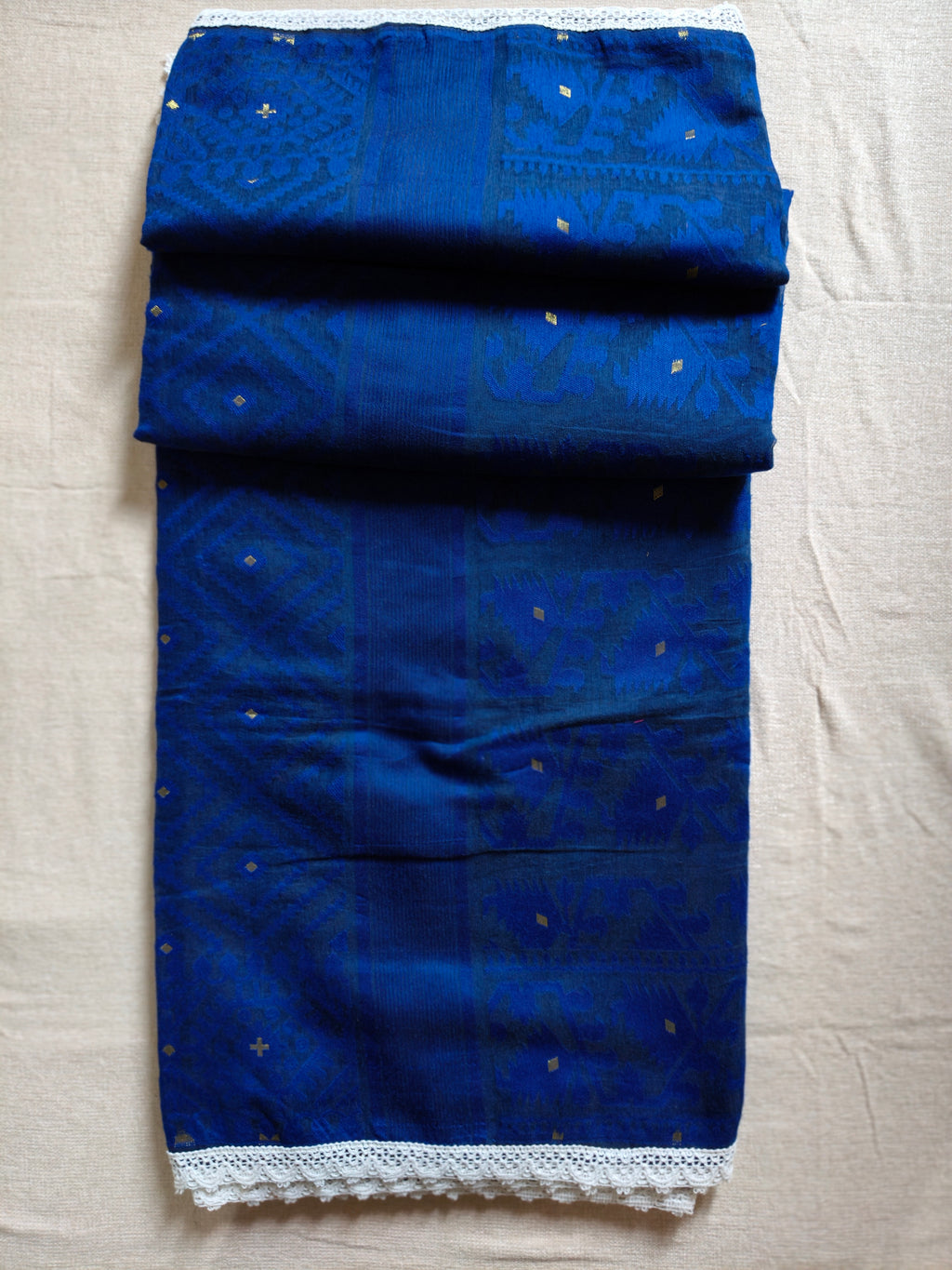 Resham by Cotton Silk Saree - Royal Blue