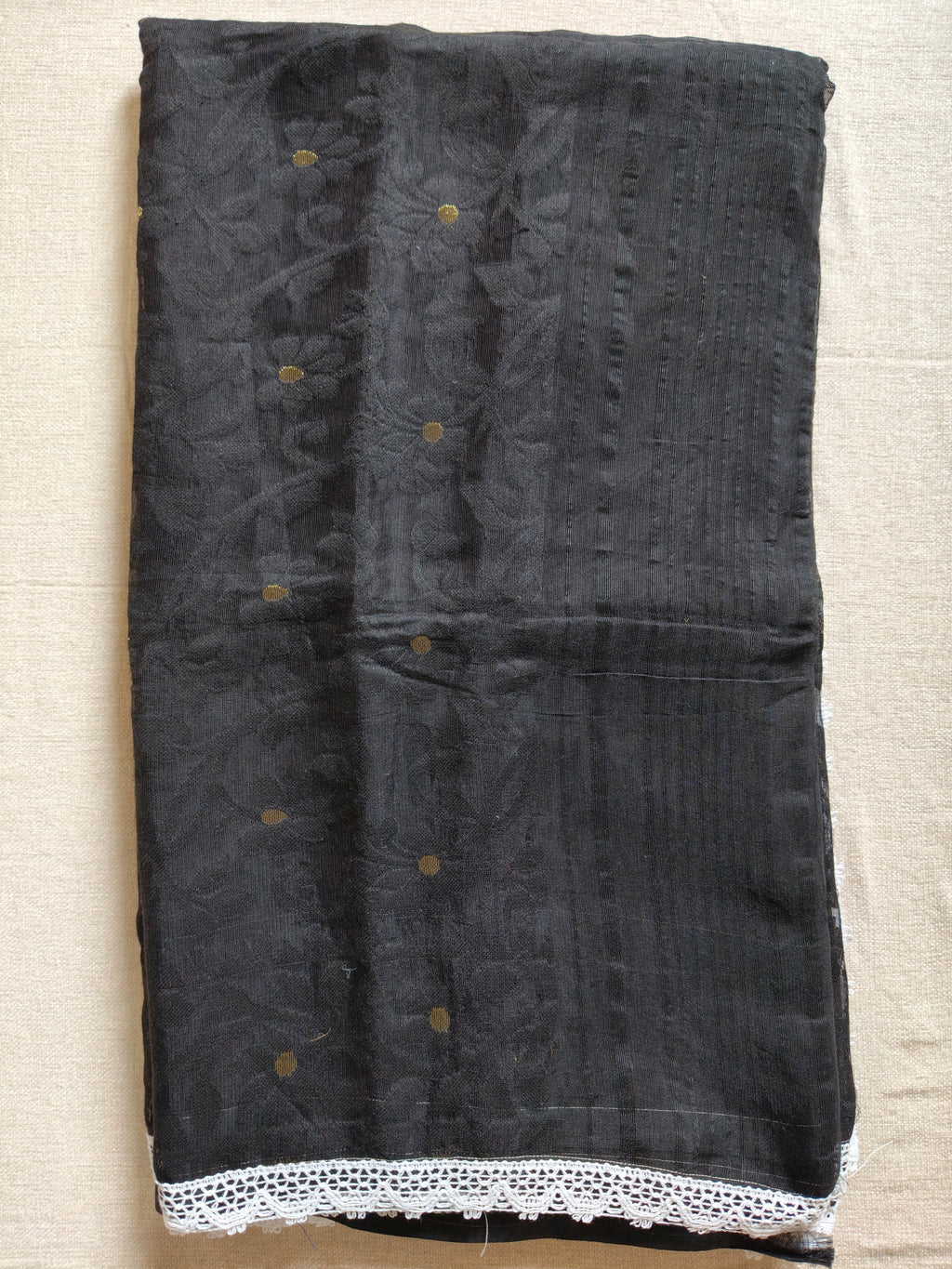 Resham by Cotton Silk Saree - Black body