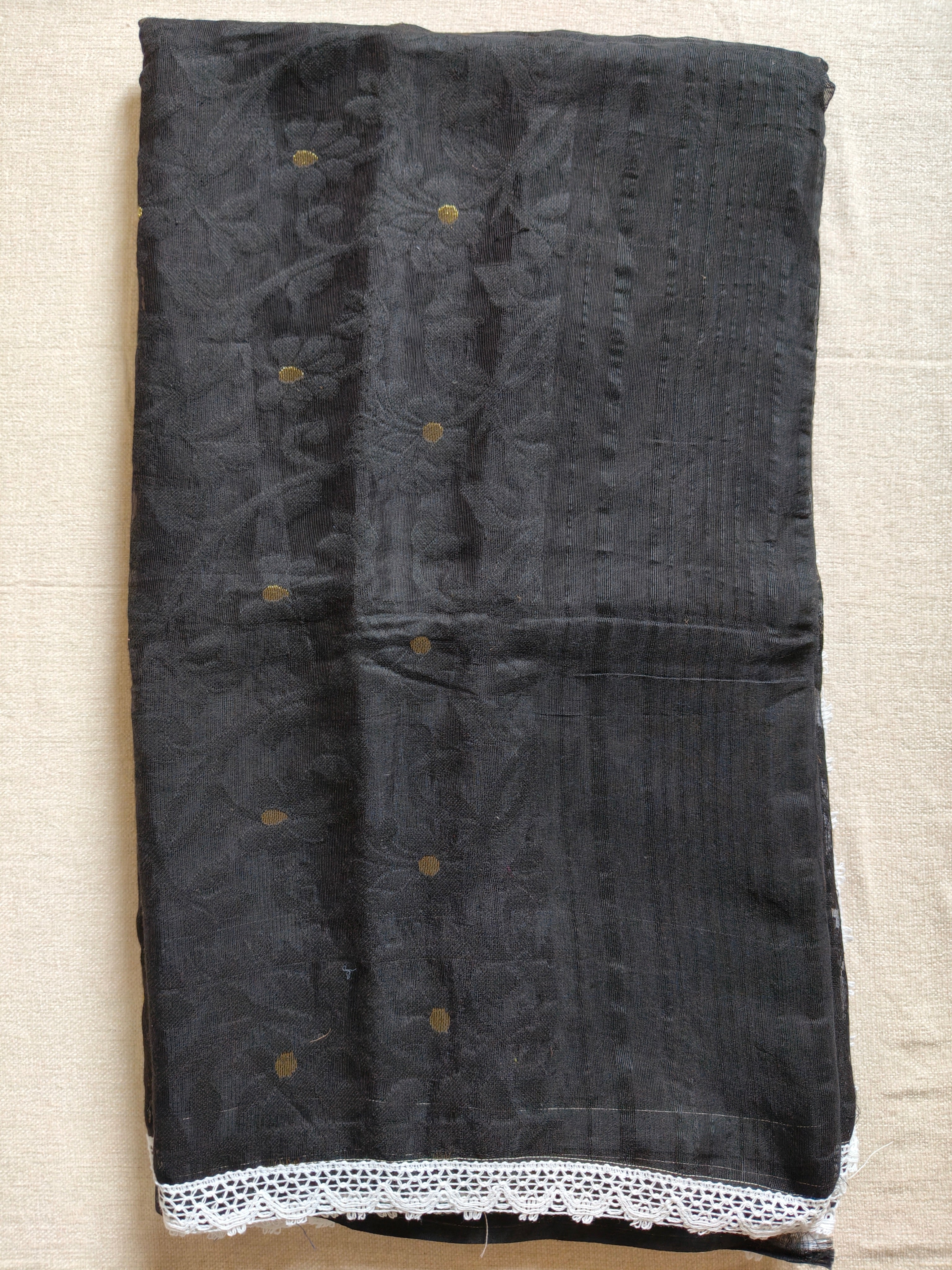 Resham by Cotton Silk Saree - Black body