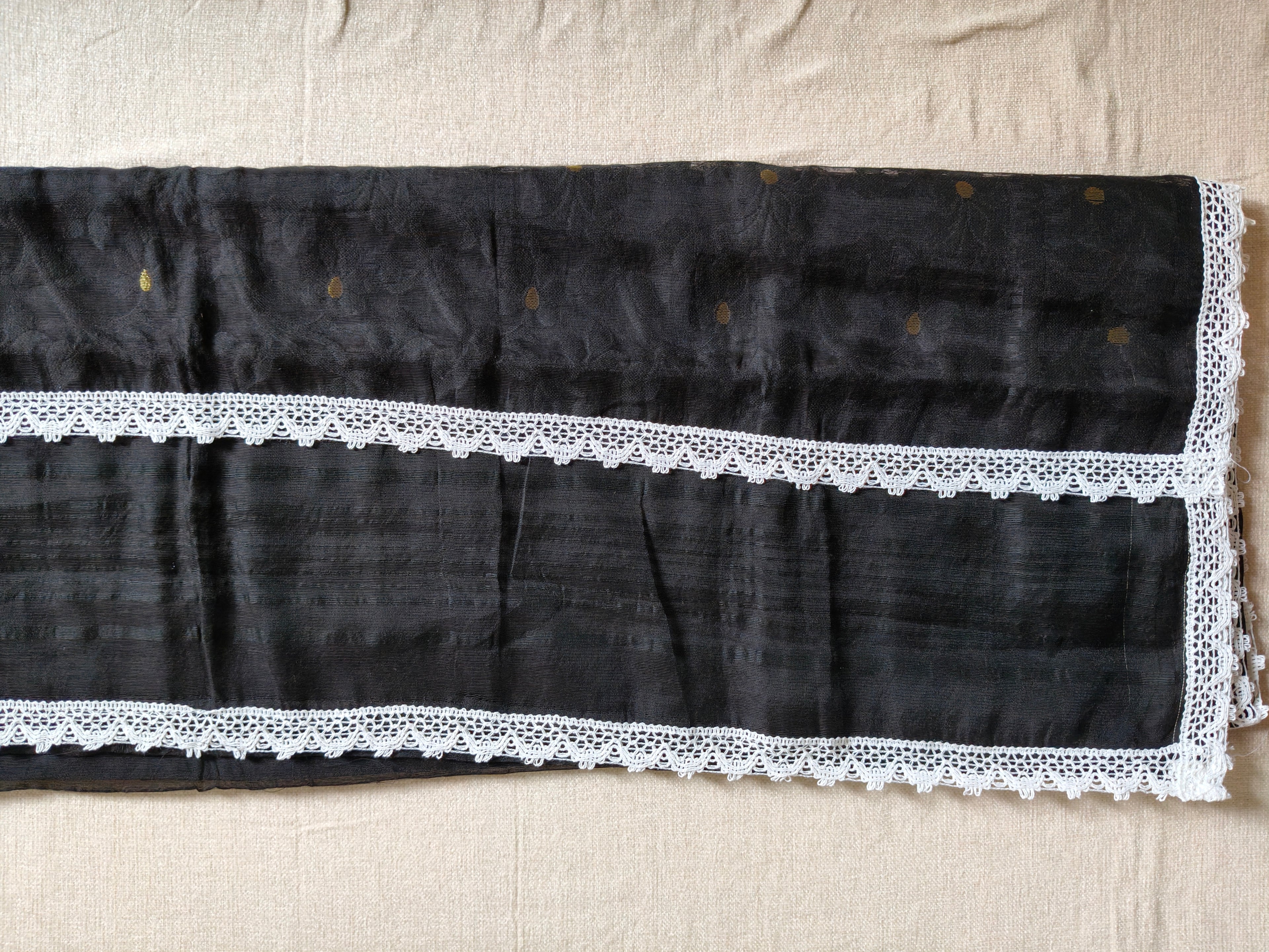 Resham by Cotton Silk Saree - Black body