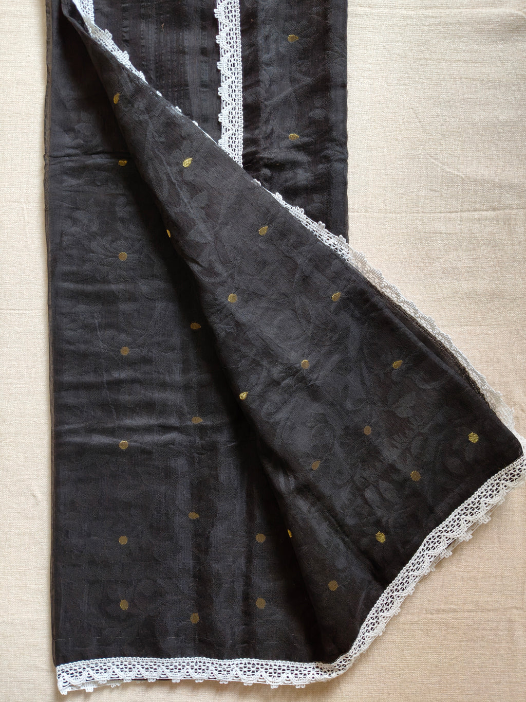 Resham by Cotton Silk Saree - Black body