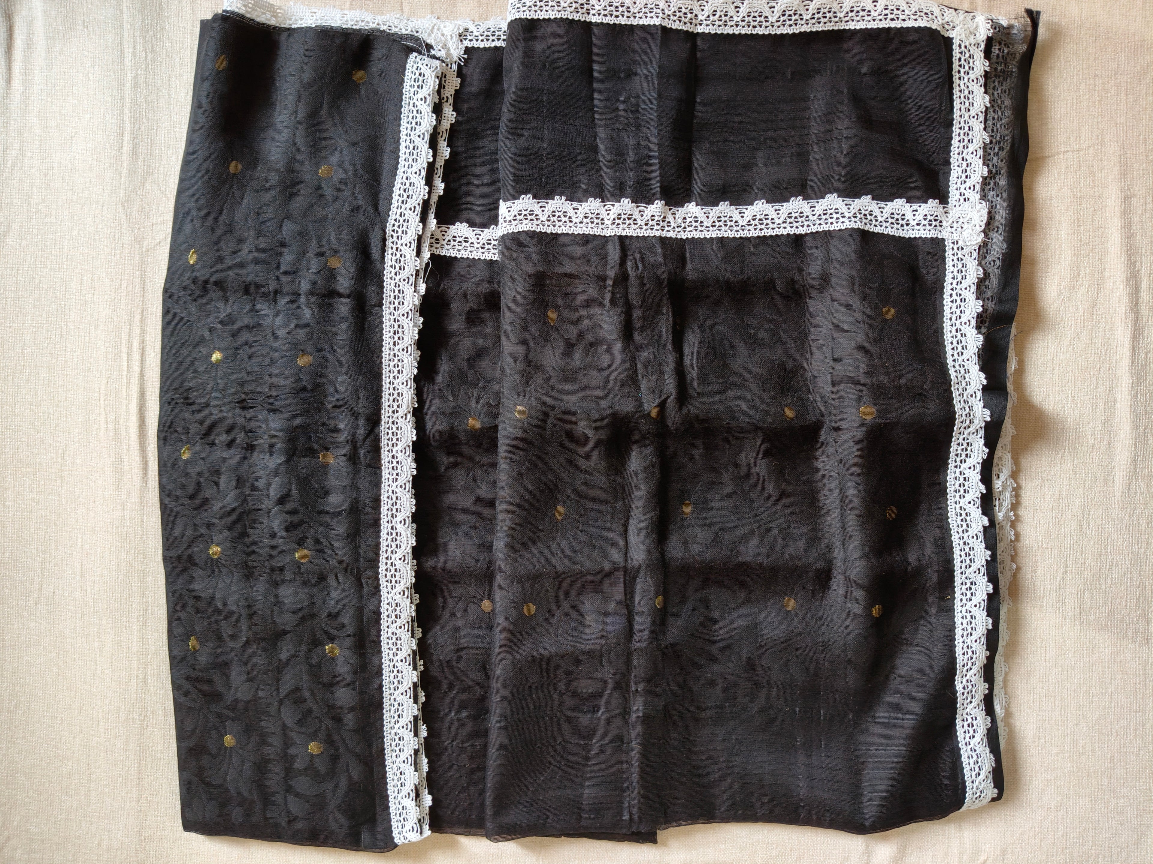 Resham by Cotton Silk Saree - Black body
