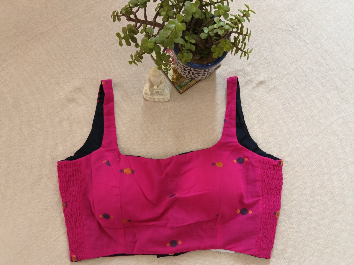 Reversible Stretchable Cotton Ulta-Palti Sleeveless Padded Blouse