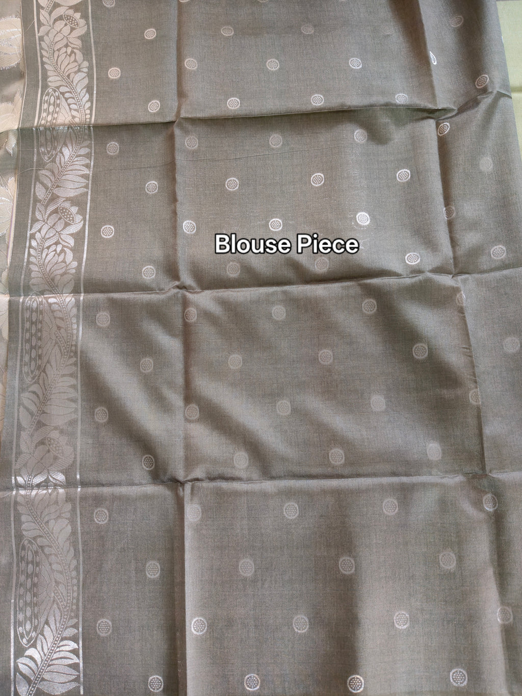 Sage Green Pure Tussar Jamdani Silk Saree