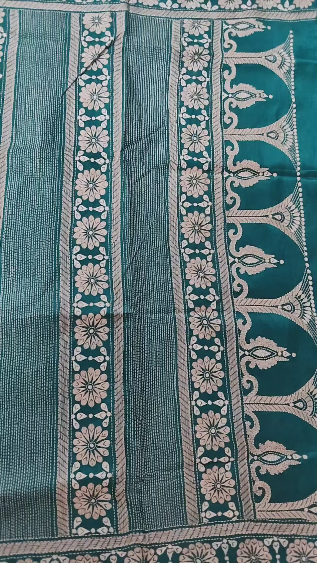 Kantha Embroidery on Pure Bangalore Silk