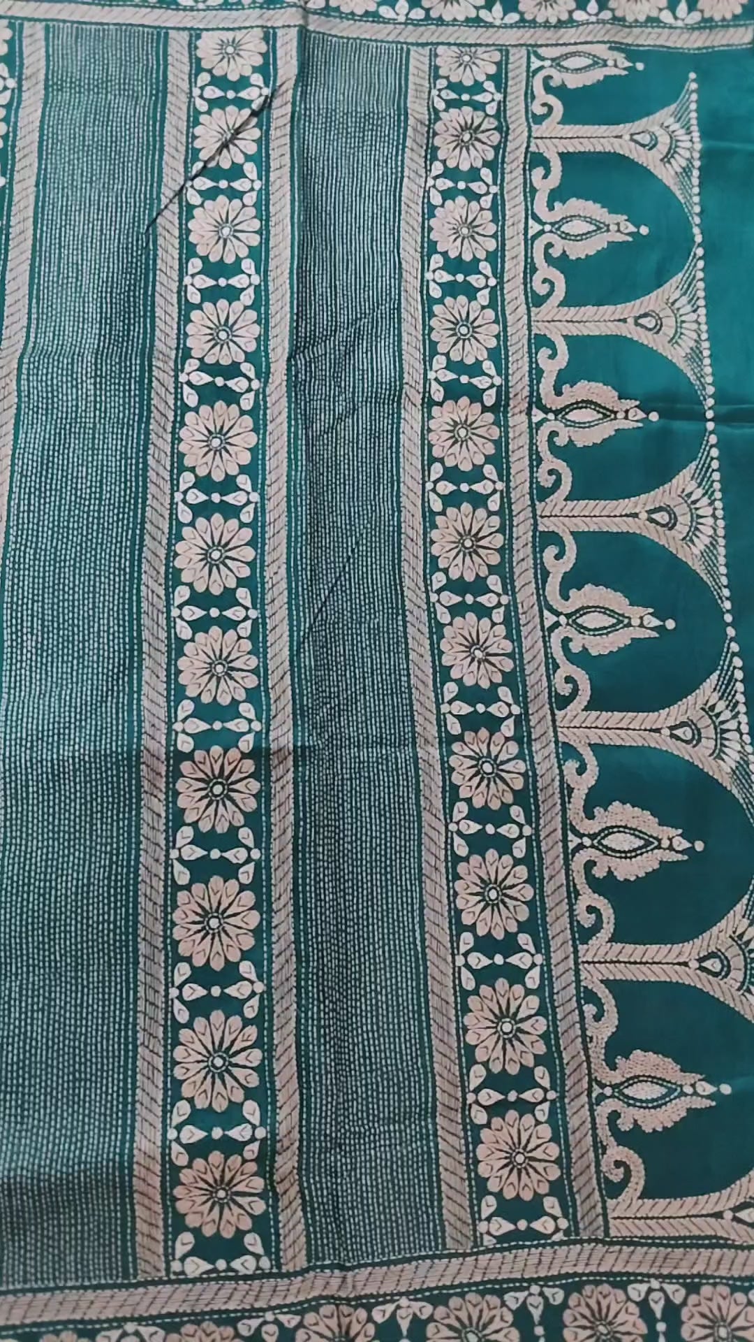 Kantha Embroidery on Pure Bangalore Silk