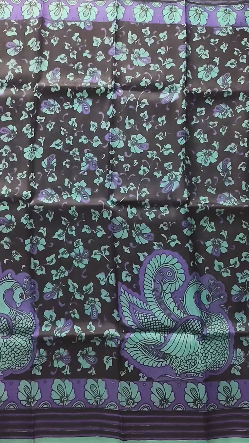 Coffee Brown Pure Silk Saree with Peacock Pallu