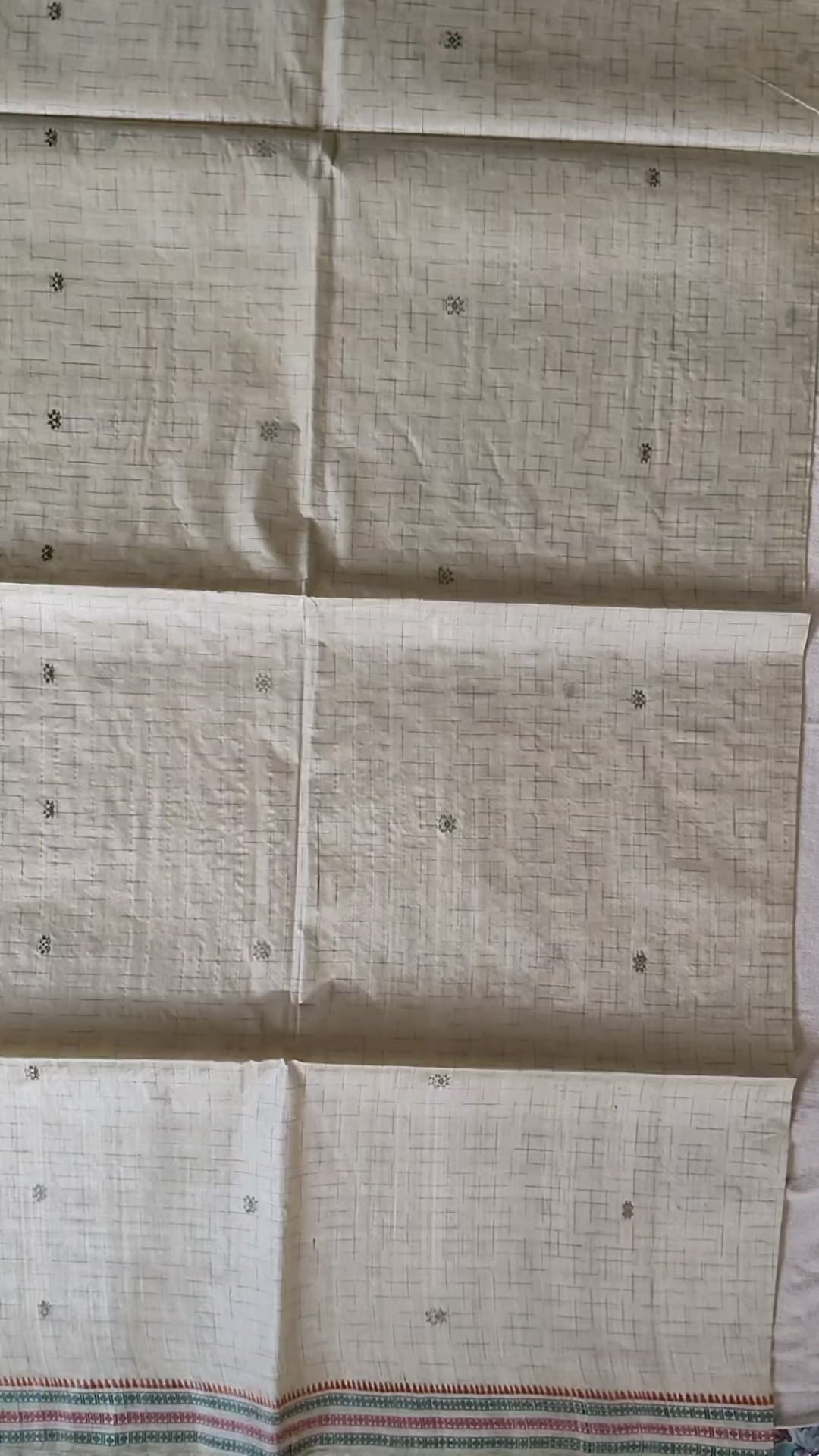 Tussar Silk Kotki Saree (Silk Mark Certified) - Natural Ivory with Olive Green