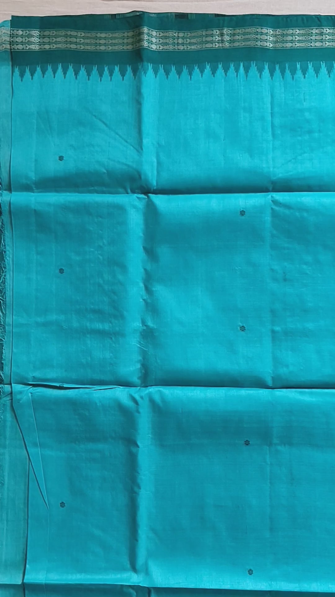 Tussar Silk Saree with Kotki Weave - Teal Green